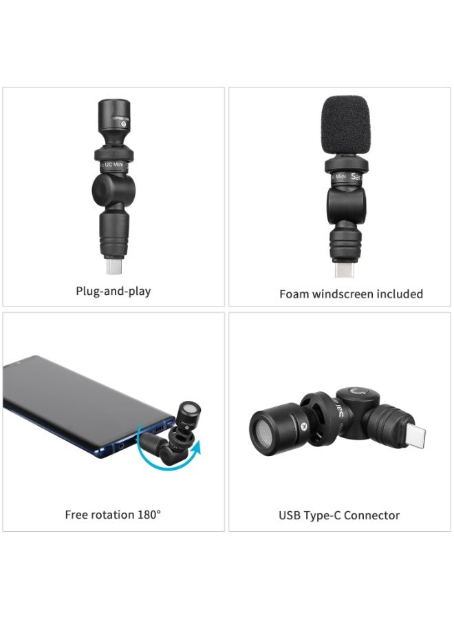 Compare Saramonic SmartMic UC Mini USBC Mic for iPhone 15, Android Phone Omnidirectional Condenser mic for Live Streaming Vlogging at KSA Price