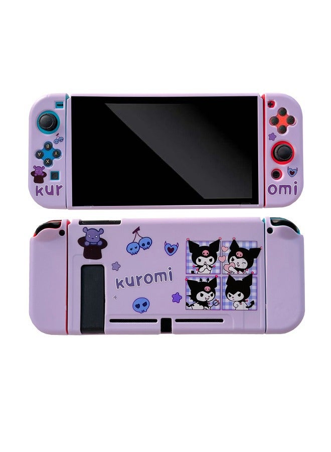 Compare Nintendo SwitchNS Protective Case Split Design TPU Protective Soft Cover Kuromi ShockAbsorbing and Scratch Resistant Shell Accessories（Purple） at KSA Price