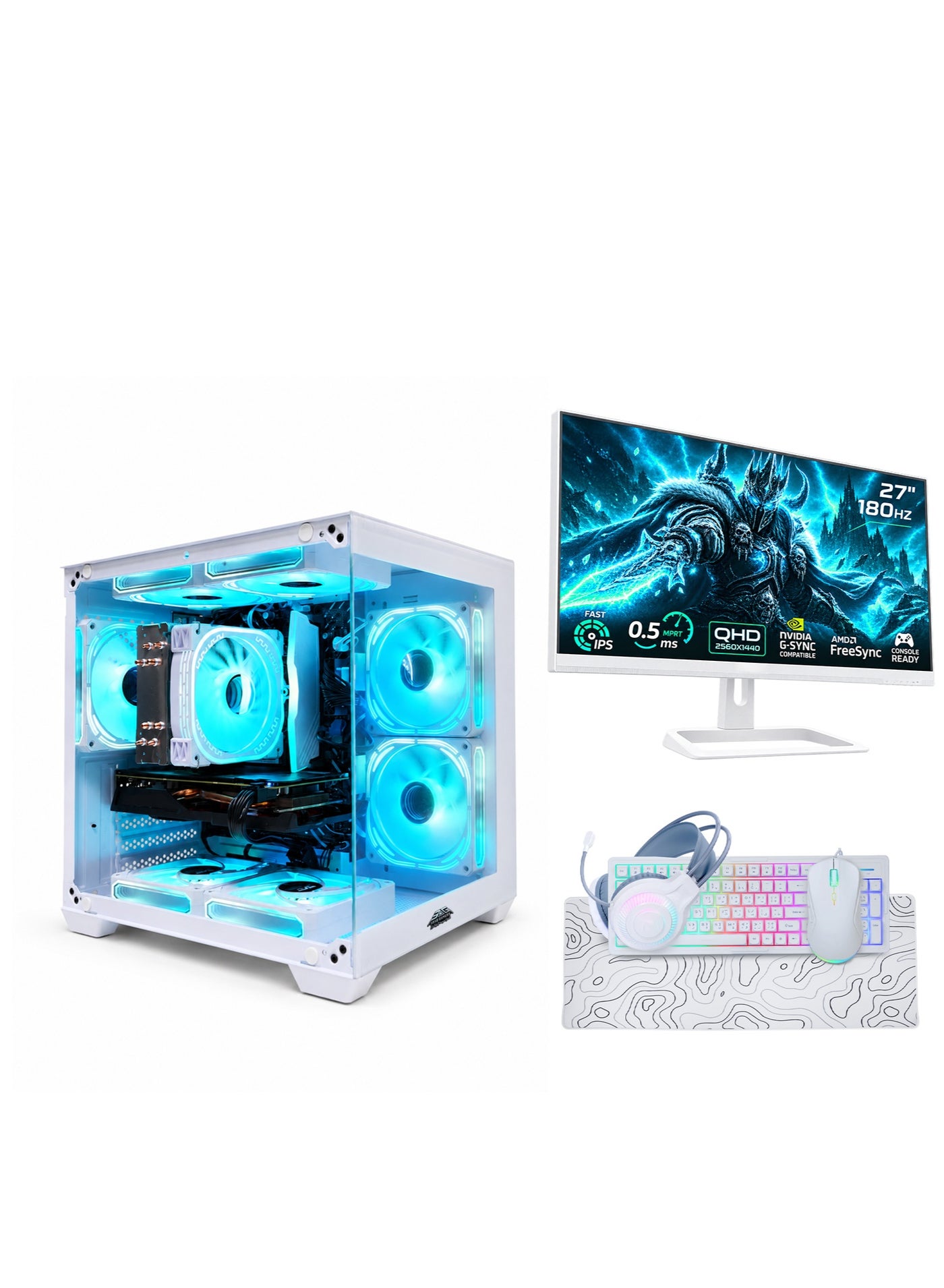 RGB Gaming PC Bundle - Intel Core i5-12400F,…