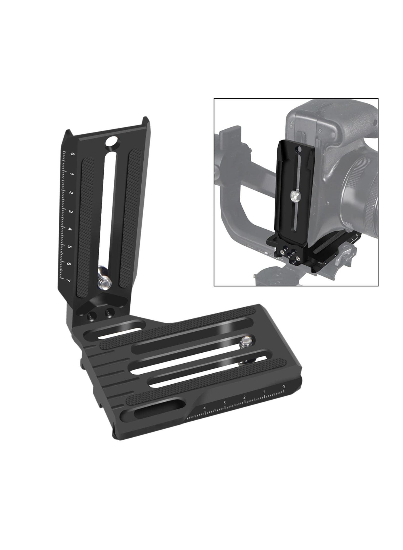 Compare SLR Vertical Fast Mounting Board Black Fast Loading Professional L Type Mount Bracket for ZHIYUN WEEBILL, for RSC2 RS2, for DJ1 at KSA Price
