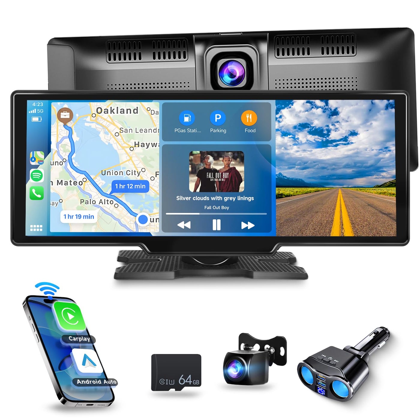 Podofo Portable Car Stereo Wireless Carplay/Android…
