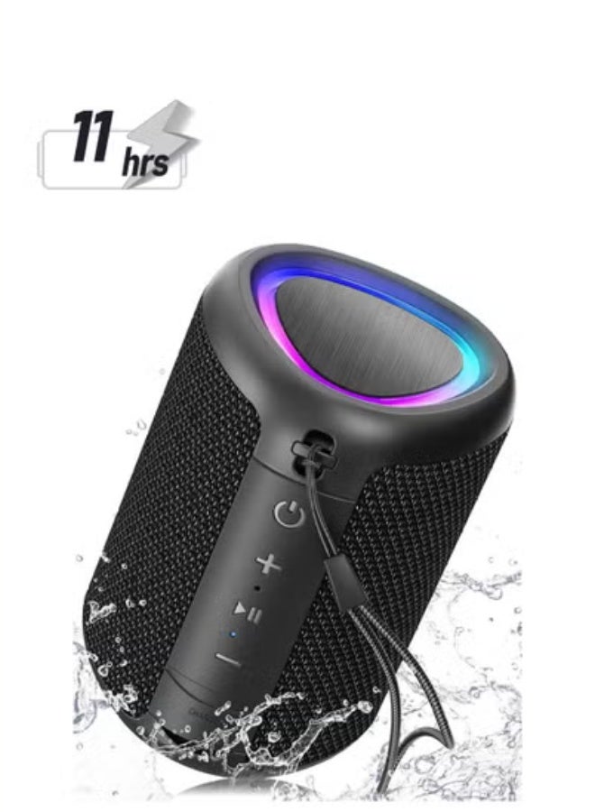 Compare Portable Bluetooth Speaker with Lights,Powerful Crystal Clear Sound,IPX5 Waterproof,All Day Playtime,AUX&TFCard Input,Bluetooth 5.3,TWS Paring,Small Wireless Speaker for Outdoor,Gift Ideas at KSA Price