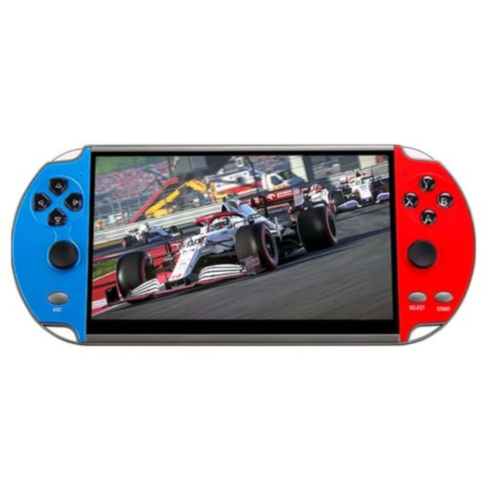 Compare Retro handheld game console for gaming, ABS plastic, bluered, 7inch screen with 10000 games and 12 classic emulators at KSA Price