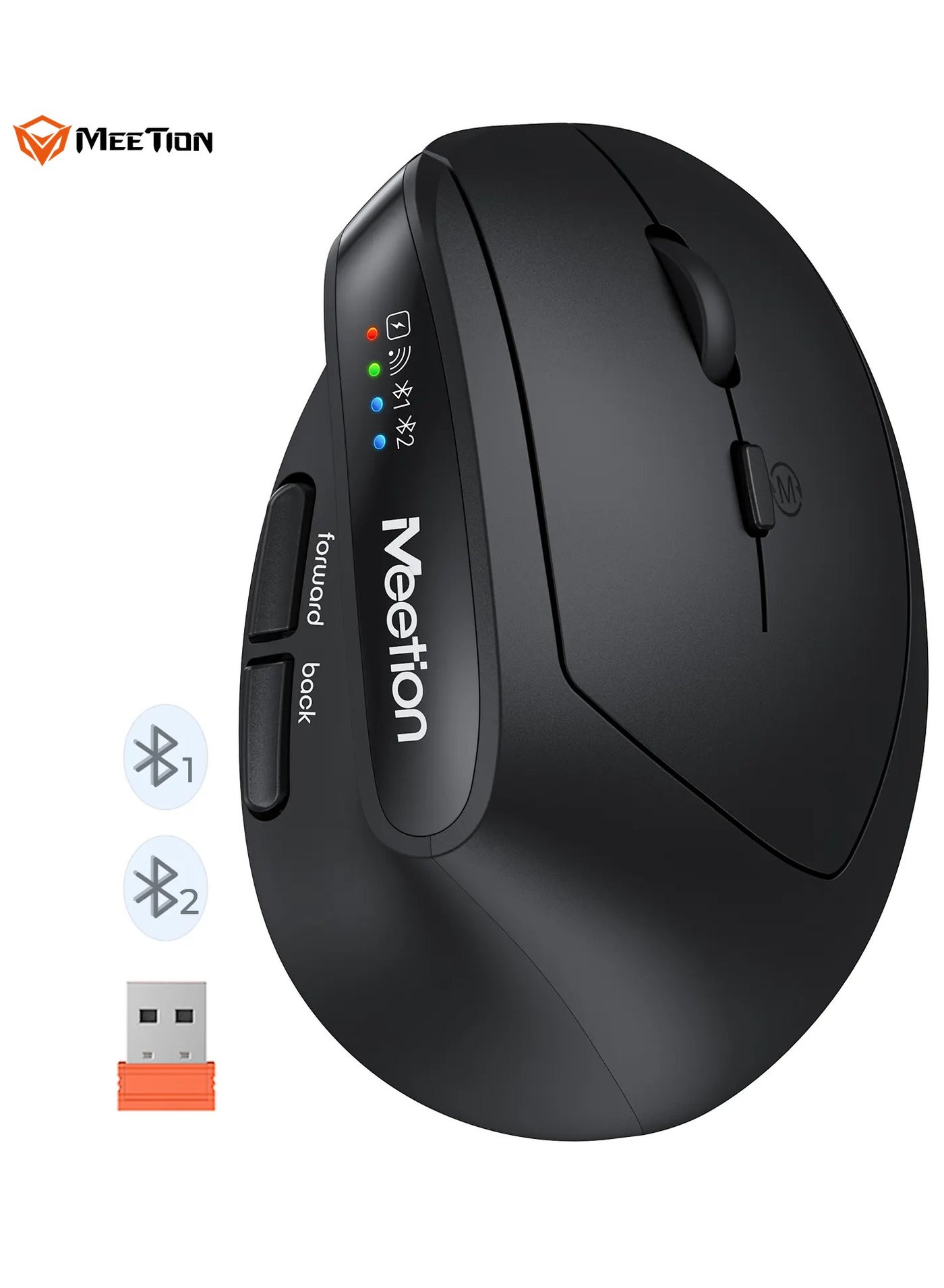 Compare MEETION 2.4g & Bluetooth DualMode Ergonomic Mouse BTM008 Ergonomic Prowess Enhanced Efficiency Multifaceted Connectivity at KSA Price