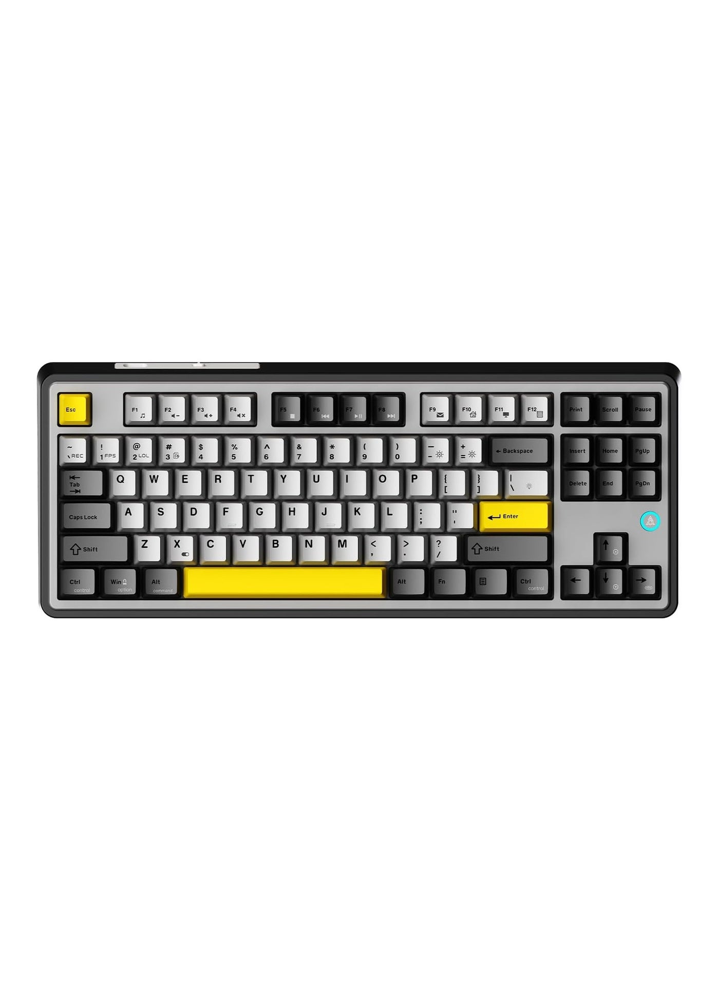 Compare AK870 Gaming Keyboard,TKL Hot Swap Gasket Mount Mechanical Keyboard, 4000mAh Bluetooth 2.4G TypeC RGB Custom Keyboard, South Facing LED for Windows Mac, Flying Fish Switch at KSA Price
