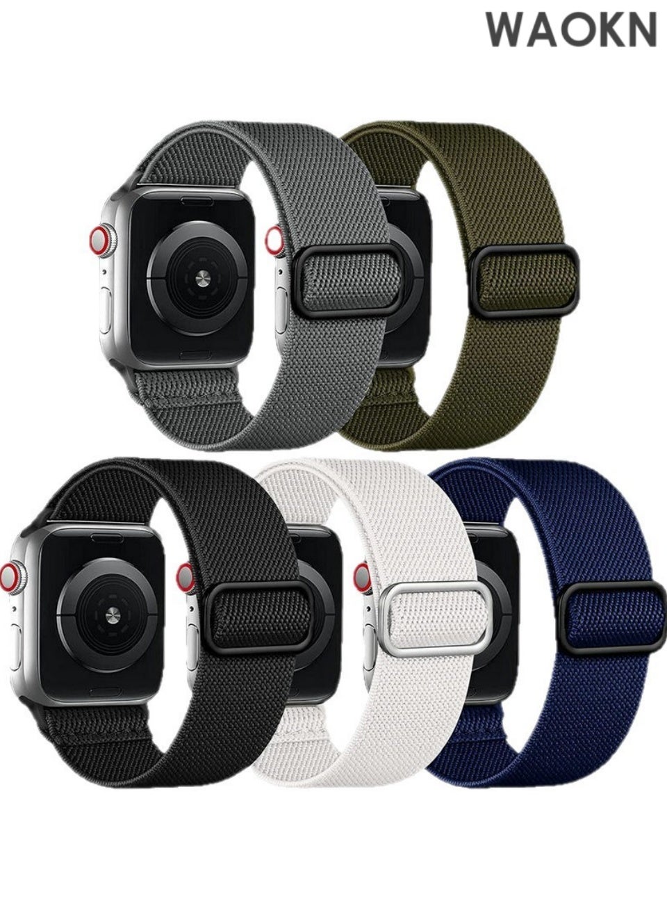 Compare Solo Loop Nylon Band for Apple Watch, Soft Stretchable Replacement Wristband, Woven Elastic Strap Wristbands for IWatch Series42MM44MM45MM46MM49MM Black at KSA Price