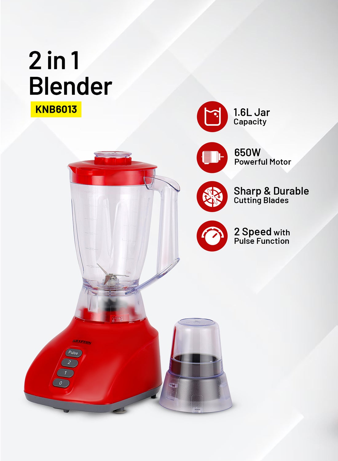 2-In-1 Blender- 1.6 Liter, 650 W, Powerful…