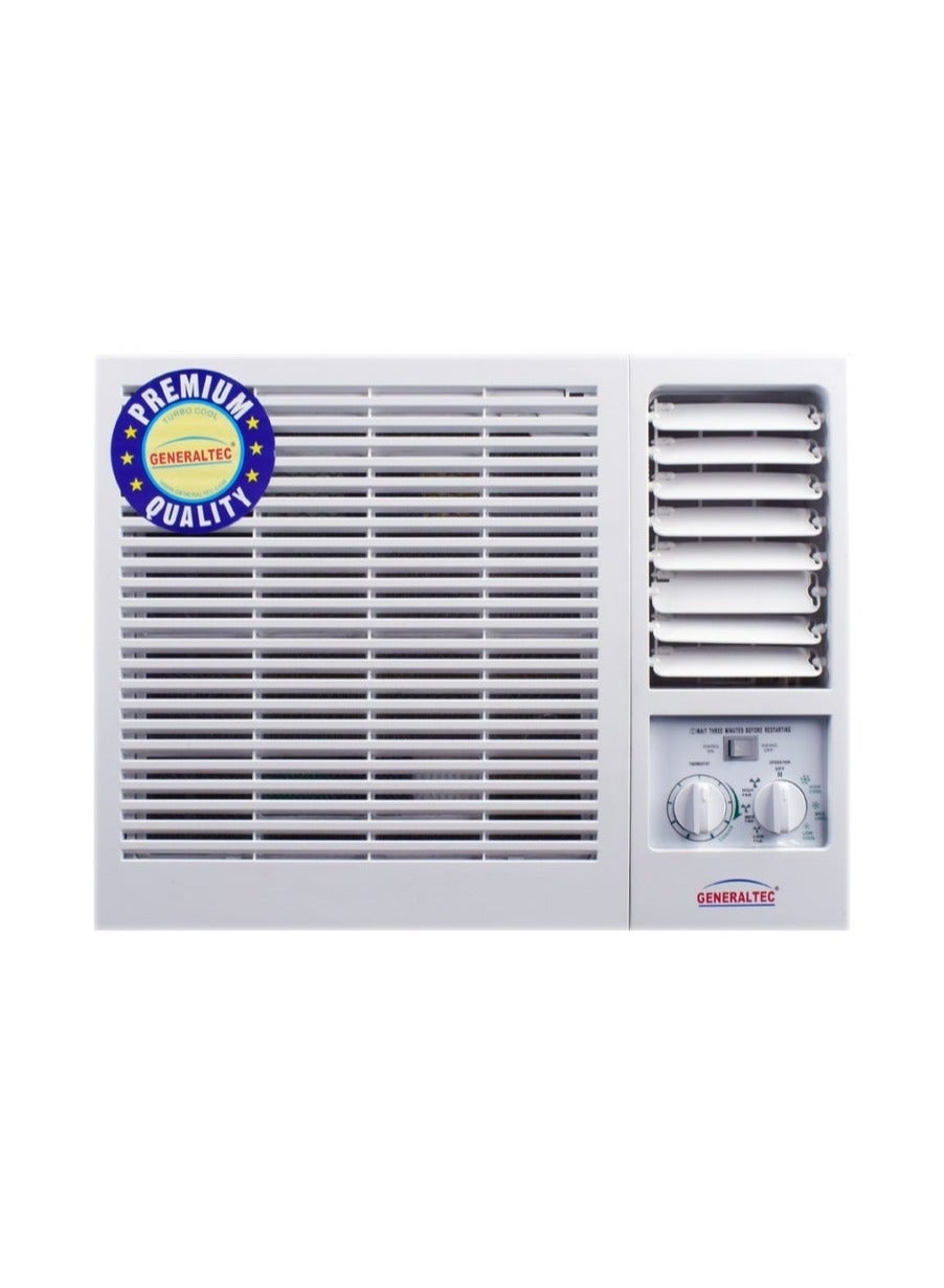 Compare Generaltec 1 Ton Window Air Conditioner – T3 Rotary Compressor, R410A Refrigerant, Turbo Cooling, Golden Fin, Low Noise, Energy Efficient Window AC | Model GWAC12T | 1 Year Warranty & 5 Years Compressor at KSA Price