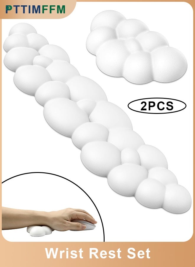 Ergonomic Cloud Wrist Rest Set, Memory Foam Keyboard…