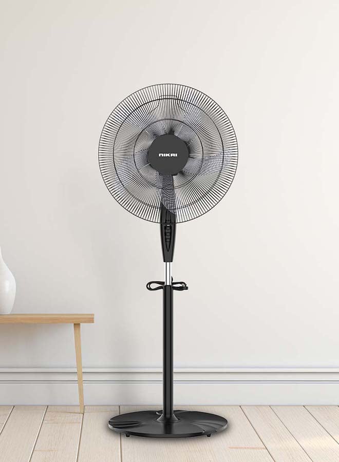 Compare 16 Inch Pedestal Fan, T Class Motor, HighPerformance Copper Motor, Wide Angle Oscillation, 5 Leaf As Blades, 3 Speeds, EnergyEfficient, Ideal For Home And Office 1.5 L 45 W NPF1631T BlackSilver at KSA Price
