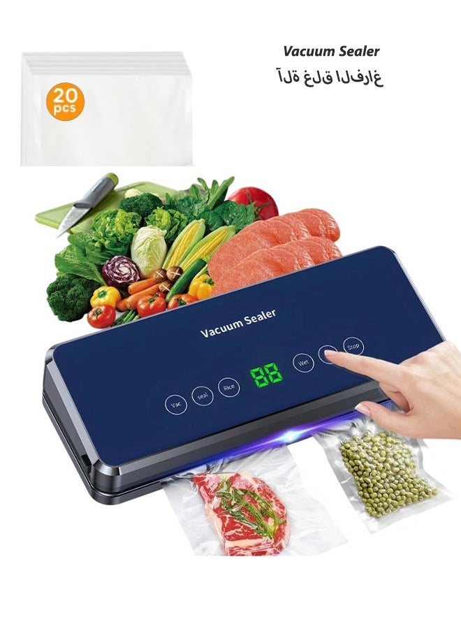 Compare Vacuum Sealer Machine, Full Automatic Food Saver Machine With LED Indicator Lights,DryMoist Modes,Builtin Cutter,20 Sealing Bags for Jars and Containers Storage at KSA Price