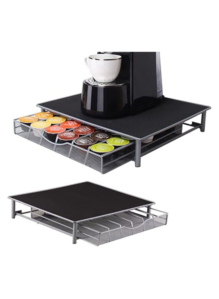 Compare Coffee Pod Holder and Coffee Machine Stand anti Vibration Non Slip Surface Mesh Drawer Rack for 36Pcs Dolce Gusto at KSA Price