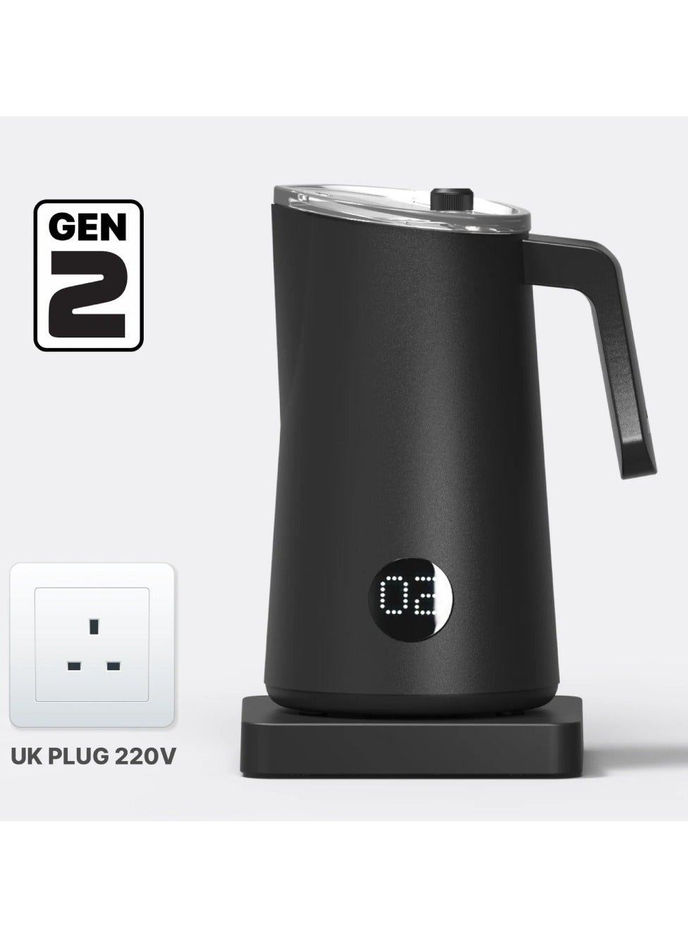 Compare Nanofoamer Pro Gen2, HandsFree Milk Foamer, Superfine Smoothest Milk, Heating & Foaming For Dairy & PlantBased Milks, For Barista AmateursHome BarOffice Use, 220 A C Connection  Black at KSA Price