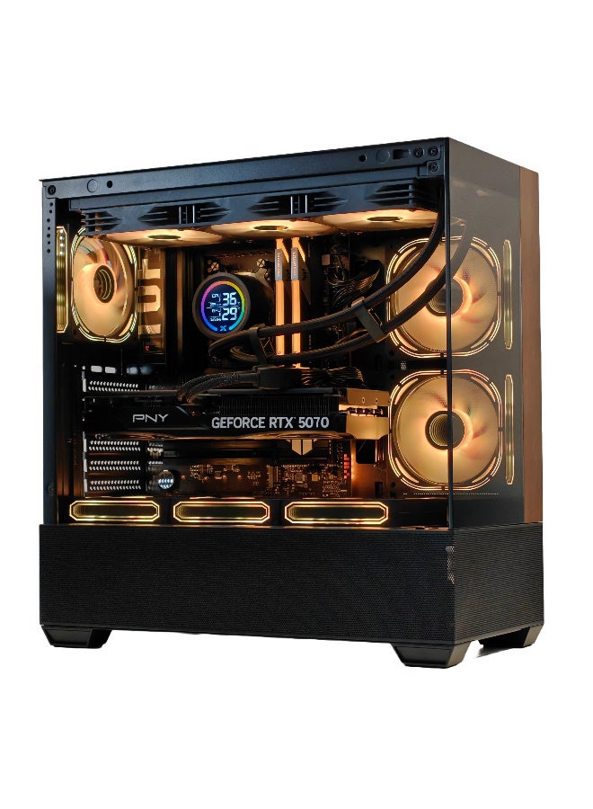 Compare AMD Ryzen 77800X3D up to 5.0 GHz | RTX 5070 Ti 16GB GDDR7 GPU | 32GB DDR5 RAM 6000Mhz | 1TB M.2 NVMe SSD | Liquid Cooler 360mm | WiFi Ready | Windows 11 Pro BLACK at KSA Price