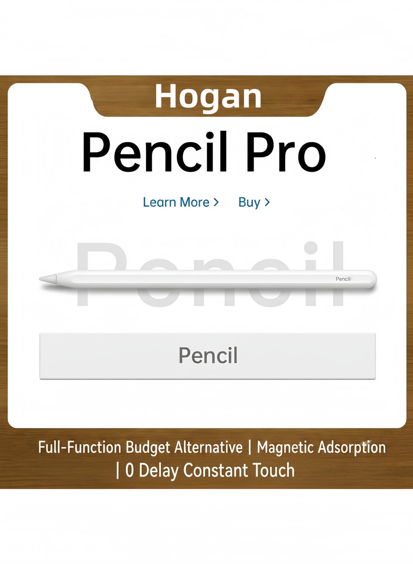 Compare iPad Stylus Pen, Hogan Pencil Pro for Apple iPad AirProMini, Palm Rejection, Magnetic Adsorption, 0 Delay, High Precision, USBC Fast Charging, Durable Tip at KSA Price