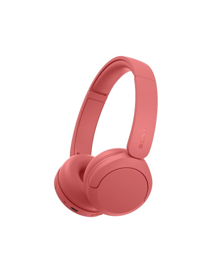 Sony WH-CH530/R Wireless On-Ear Headphones, Red…