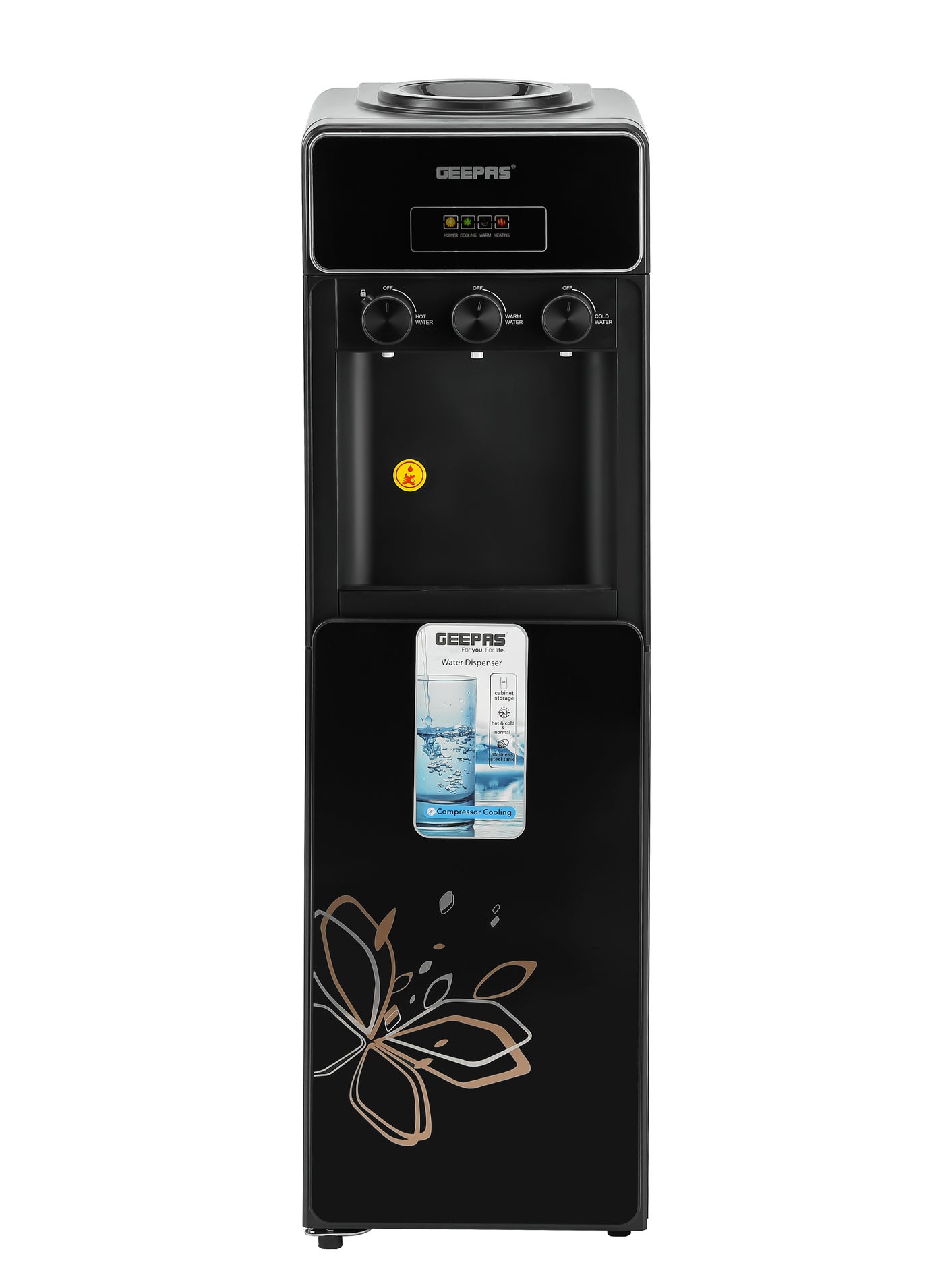 Hot And Cold Water Dispenser With Cabinet, Stainless…