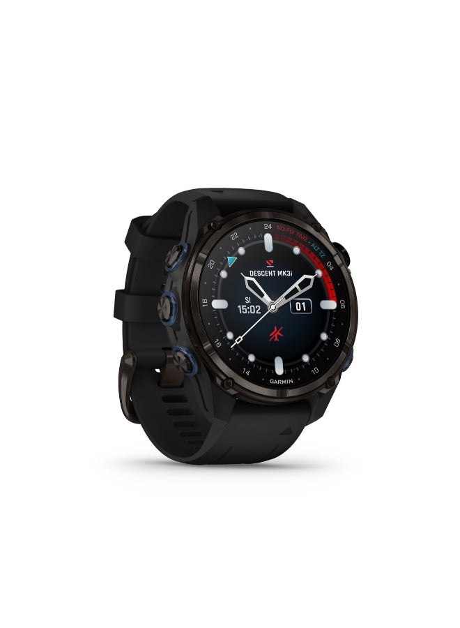 Compare Descent Mk3i – 43 mm Carbon grey DLC titanium with black silicone band Carbon grey at KSA Price