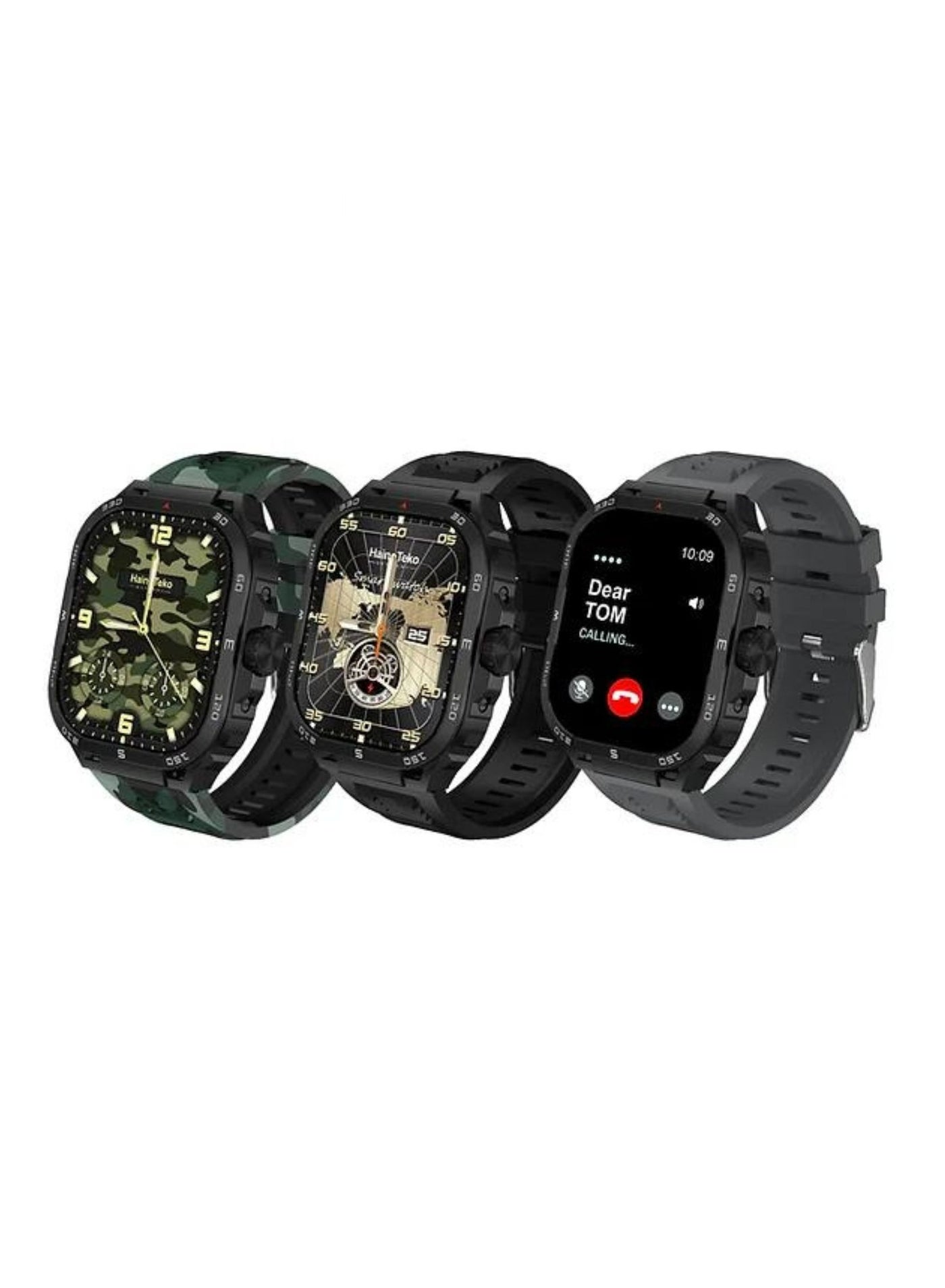 Compare SQ2 Smartwatch – AMOLED Display, 3 Pairs Straps, Wireless Charger Included, Fitness Tracker, Heart Rate & Sports Mode, Waterproof, Compatible with Android & iOS, for Gents & Boys – Black at KSA Price