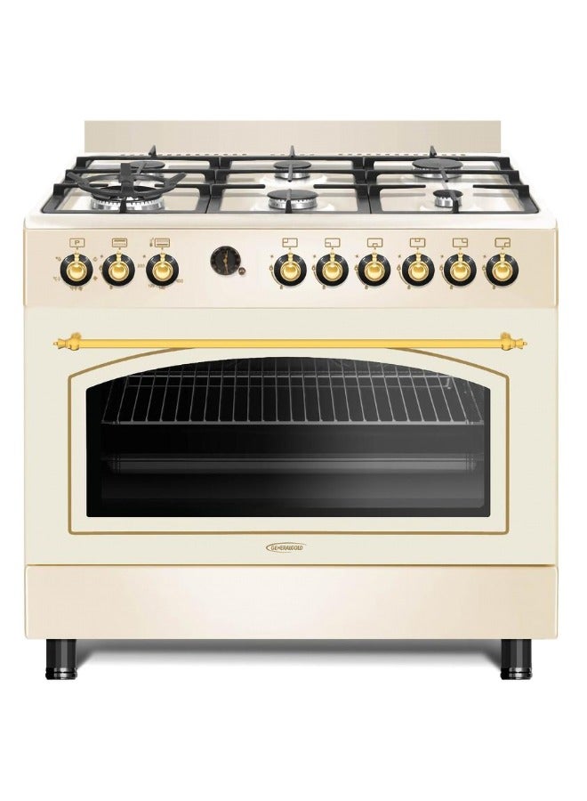 General Gold 90x60 cm Freestanding Gas Cooker…