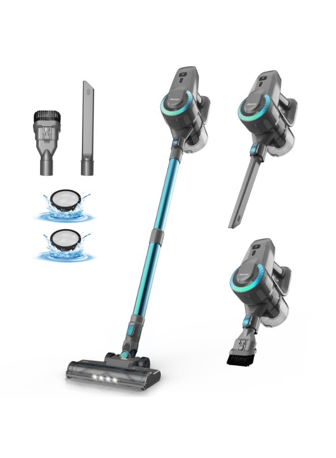 Compare Cordless Vacuum Cleaner 6in1 UltraLightweight Stick Vacuum | 2200mAh Battery 40 Mins Runtime | Powerful Handheld Vacuum for Hard Floor Carpet Pet Hair Home at KSA Price