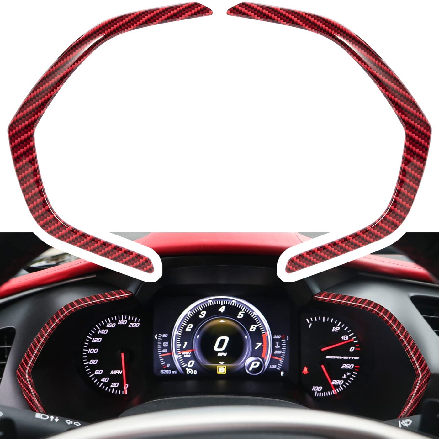 Compare Ecowlboy Carbon Fiber Side Meter Dashboard Panel Frame Cover Trim for Chevrolet Corvette C7 Z06 Z51 ZR1 Stingray Grand Sport 2014 2015 2016 2017 2018 2019 Interior Accessories Decoration Red 2PCS at KSA Price