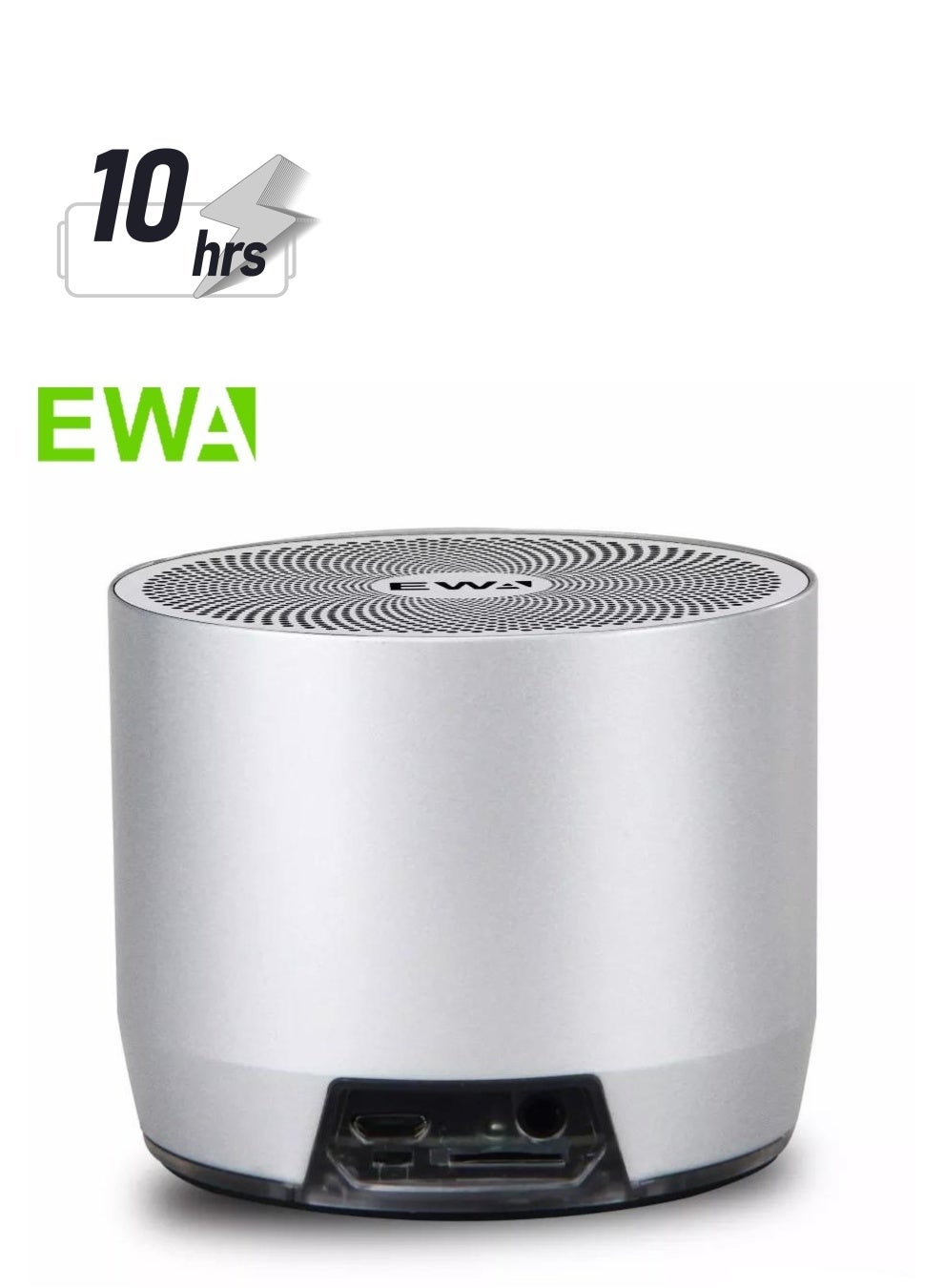 Compare EWA A3 Mini Speakers 8W 3D Stereo Music Surround Wireless Bluetooth Speakers Portable Sound Bass Support TF Cards USB Silver at KSA Price