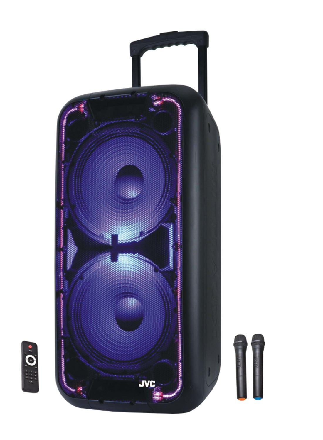 Compare Portable Trolley Bluetooth Speaker With 1600W PMPO Powerfull Output Bluetooth And 2 Microphones XSN518PB Black at KSA Price