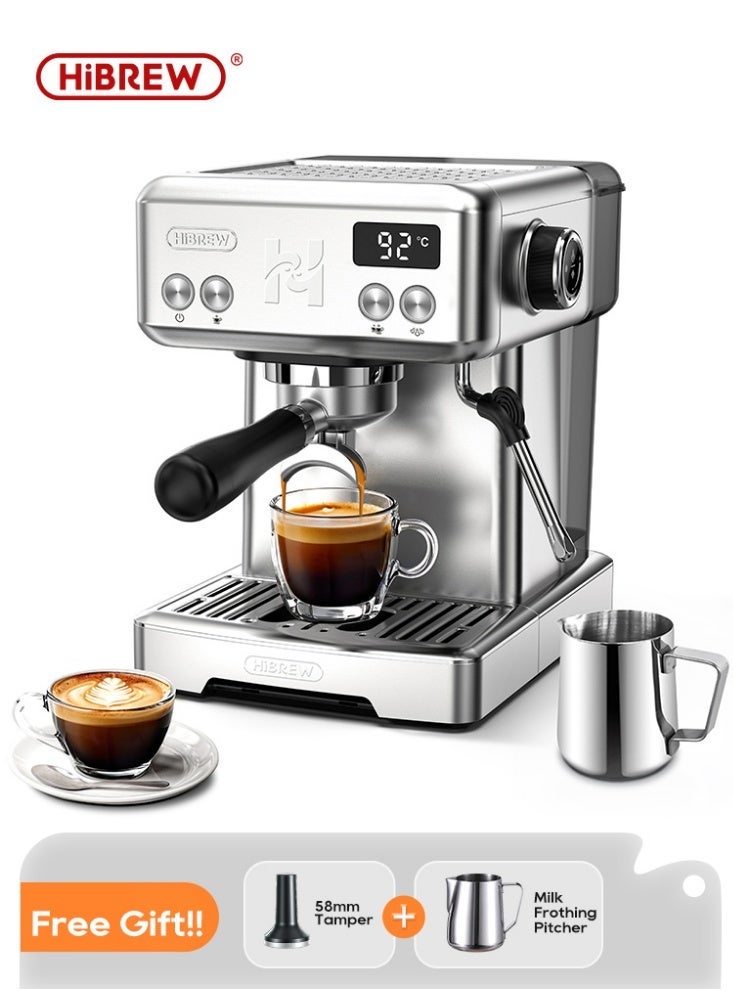 Compare Hibrew Espresso Coffee Machine 1350w 1.8L Water Tank Cappuccino Coffee Maker Stainless Steel H10 at KSA Price