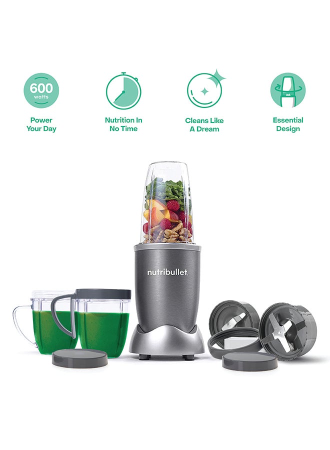 9-Piece Accessories 600W High-Speed Bullet Blender,…