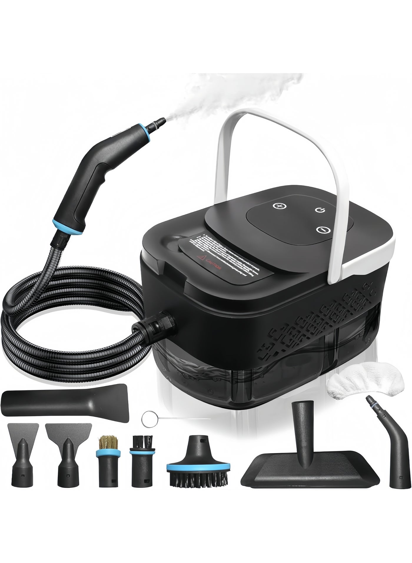 Compare Steam Cleaner, Steamer for Cleaning, 2500W Pressurized Steam Cleaner with 12 Attachments, Portable Steamer Cleaner for Home Car Kitchen Bathroom Furniture Tile Grout Black at KSA Price