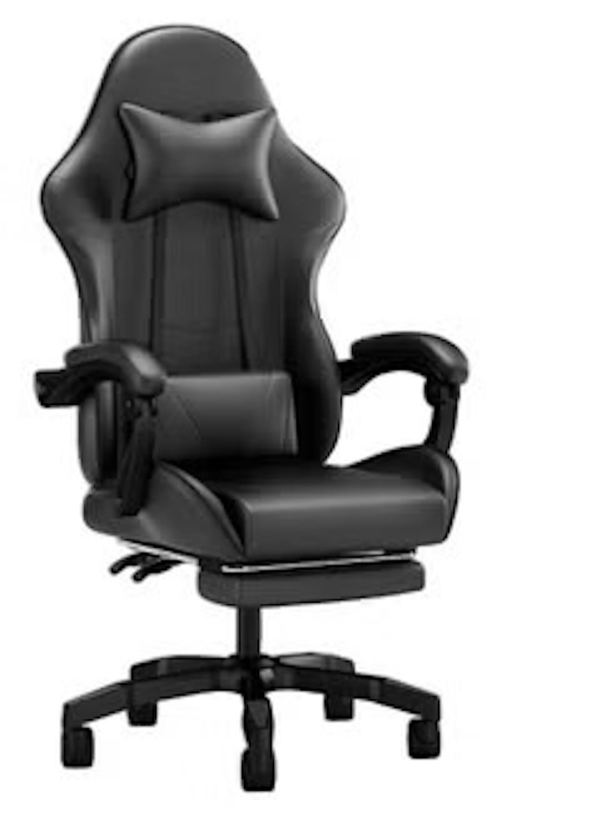 Compare Ergonomic Gaming & Office Chair with Headrest, Armrest & Footrest – Black at KSA Price