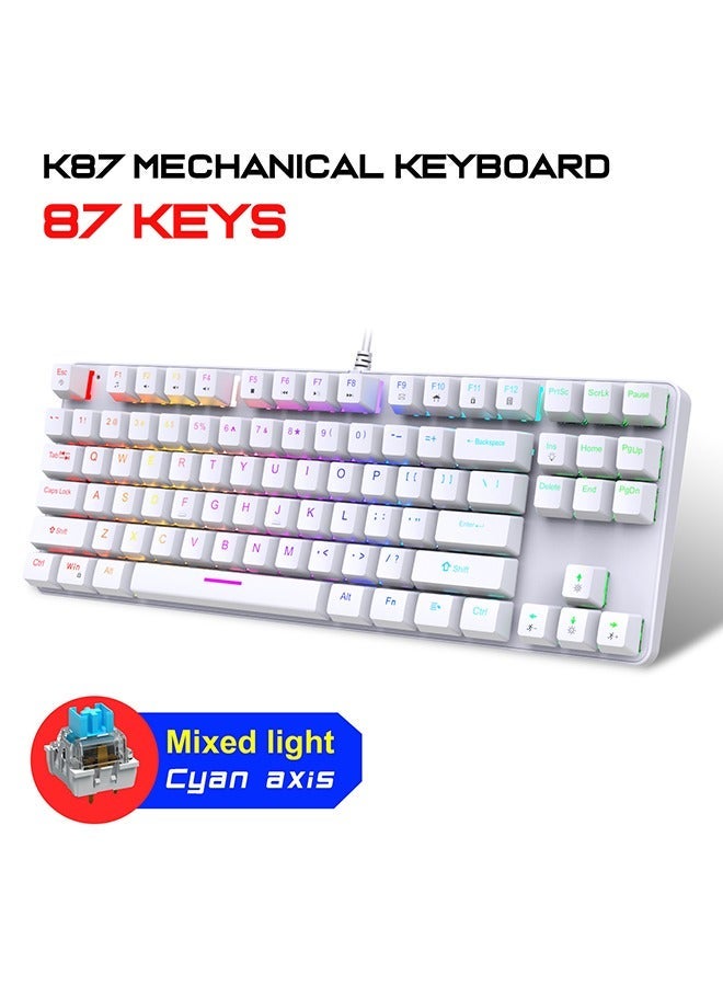 K87 Mechanical Gaming Keyboard ,Wired USB Keyboard,RGB…