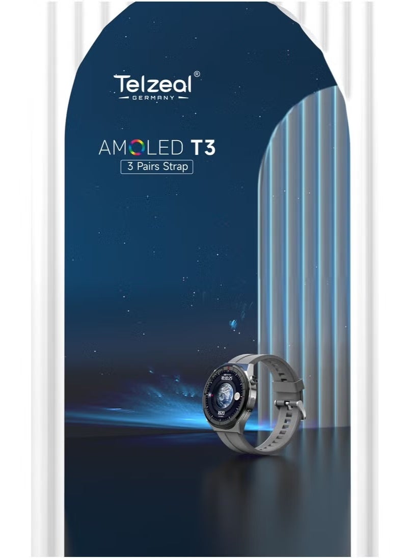 AMOLED T3 Smart Watch with Large Round Display…