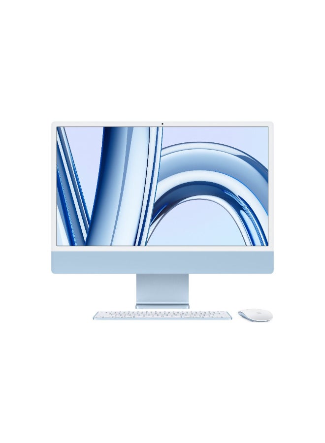 Compare iMac MQRC3 | 24 Inch Display | Apple M3 Chip | 8Core CPU and 8Core GPU | 8GB RAM | 256GB SSD | macOS | English Keyboard | Blue at KSA Price