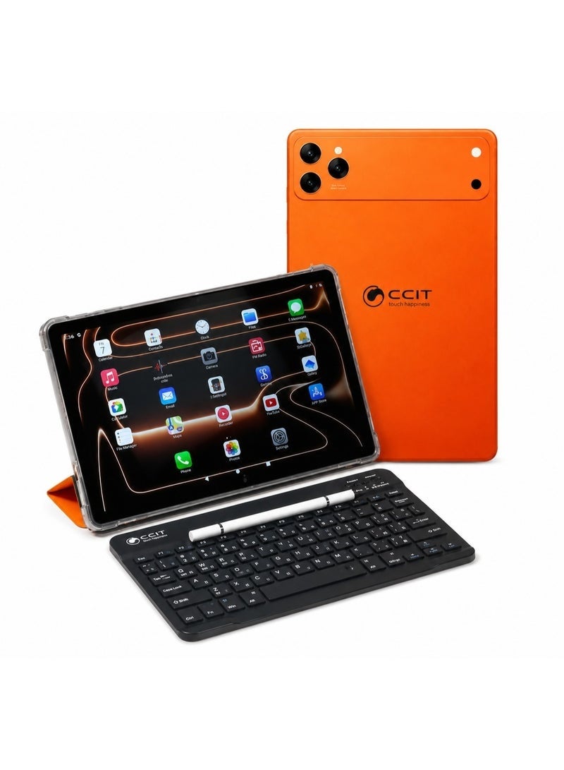 Compare CCIT Tab 17 Plus 11″ Android 15 Tablet, 16GB RAM, 1TB ROM, 4G5G, with Wireless Keyboard, Orange at KSA Price