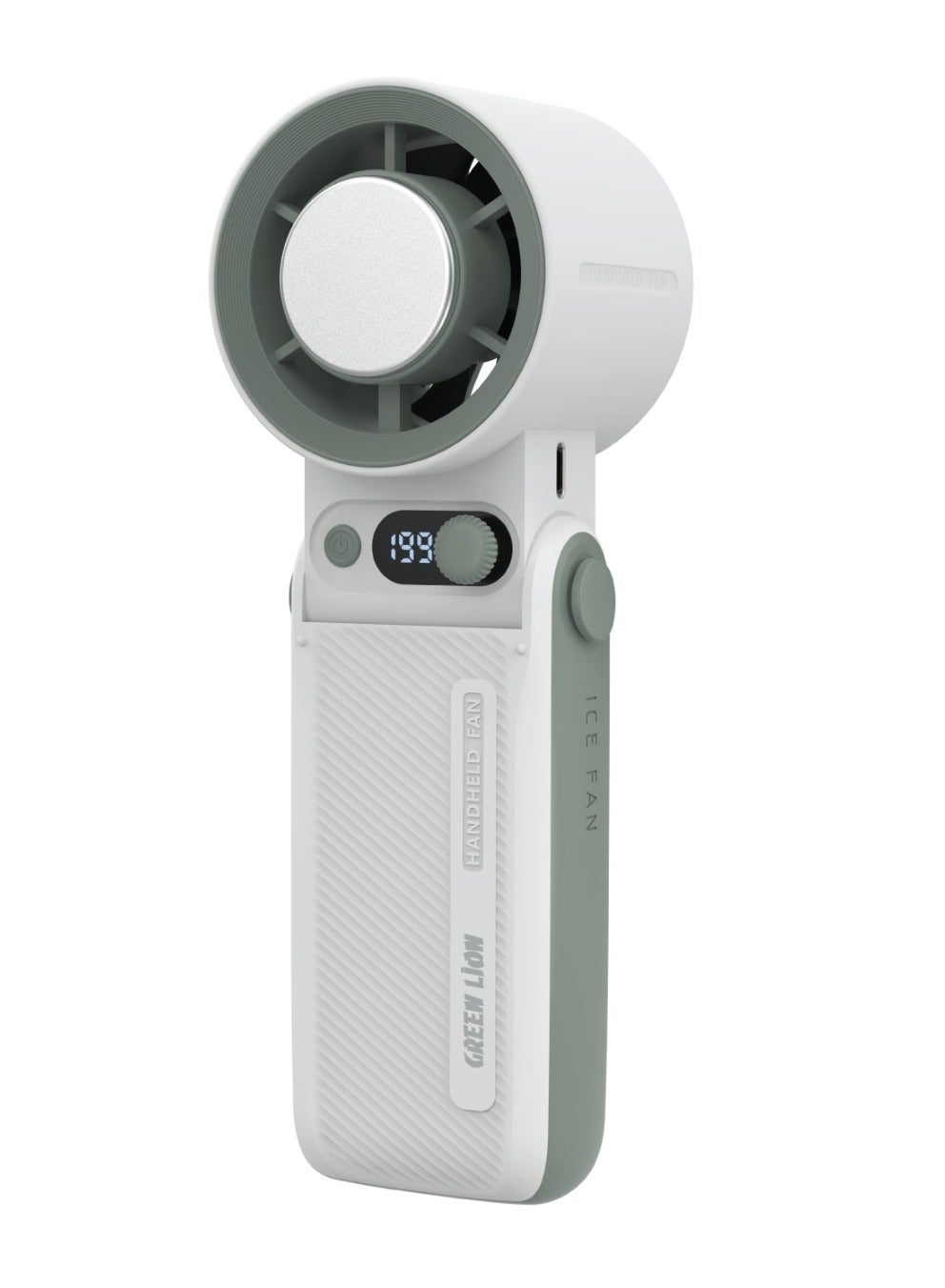 Compare Coolio Portable Fan  Refrigerated Wind  Airflow  Outdoor and Rechargeable Fan  180° Adjustable  18°C Rapid Cooling  5 Hrs Working Time  White at KSA Price