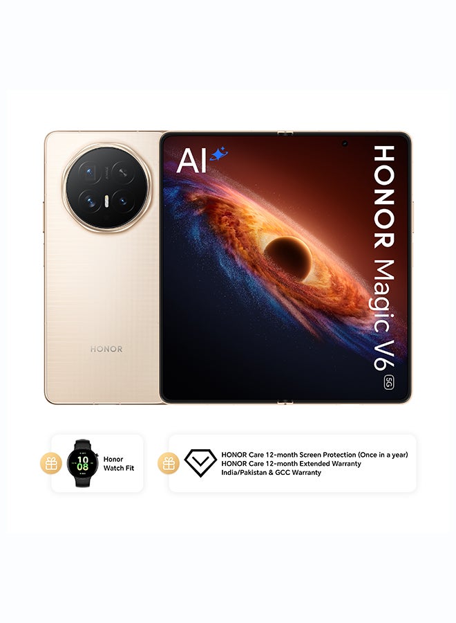 Compare Magic V6 5G Foldable Smartphone Dual SIM 5G Gold 16GB RAM 512GB Bundlle With Watch Fit, 6Month Screen Damage Protection Insurance & 12Month Extended Warranty  Middle East Version at KSA Price