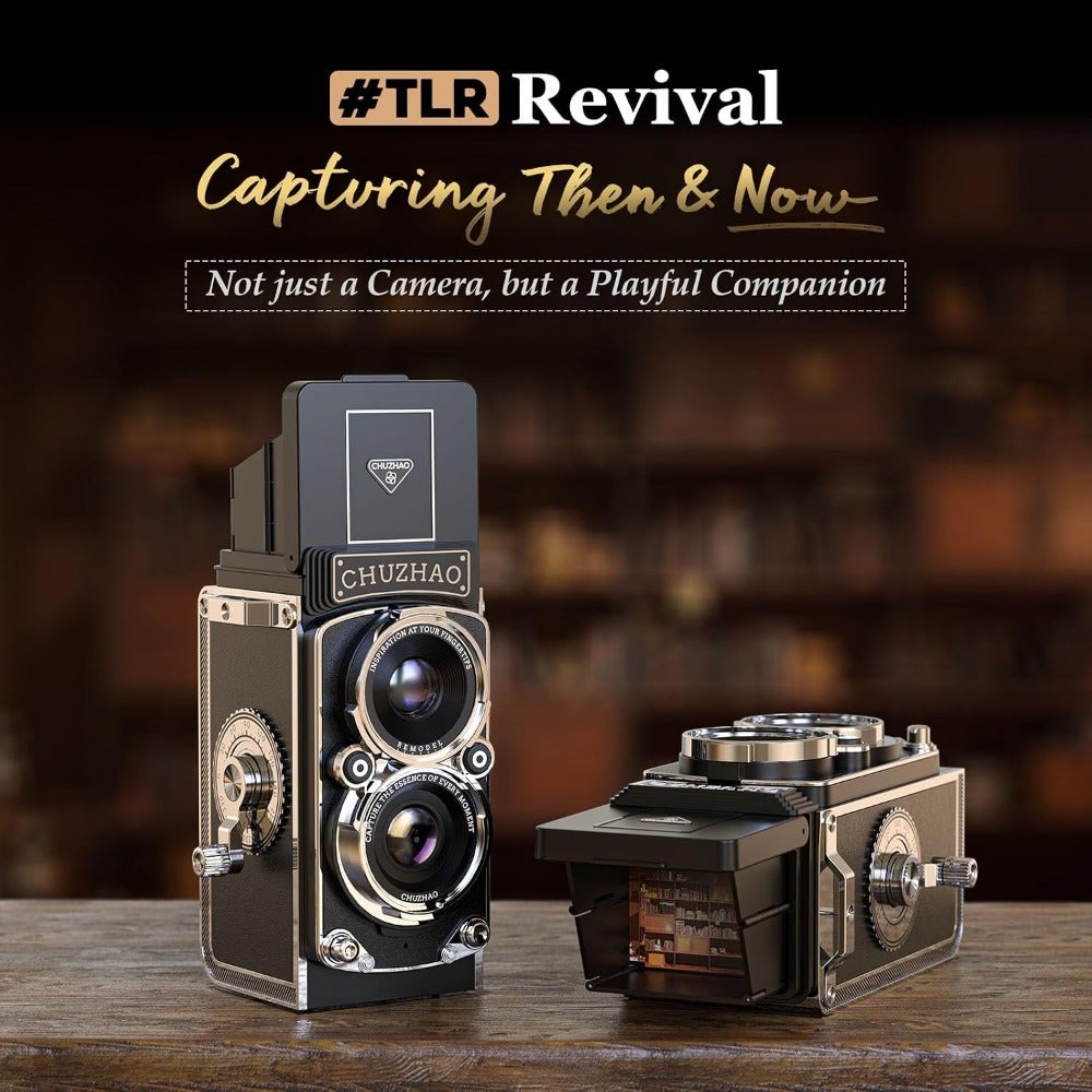 Mini Vintage Digital Camera, Autofocus retro dual-lens…