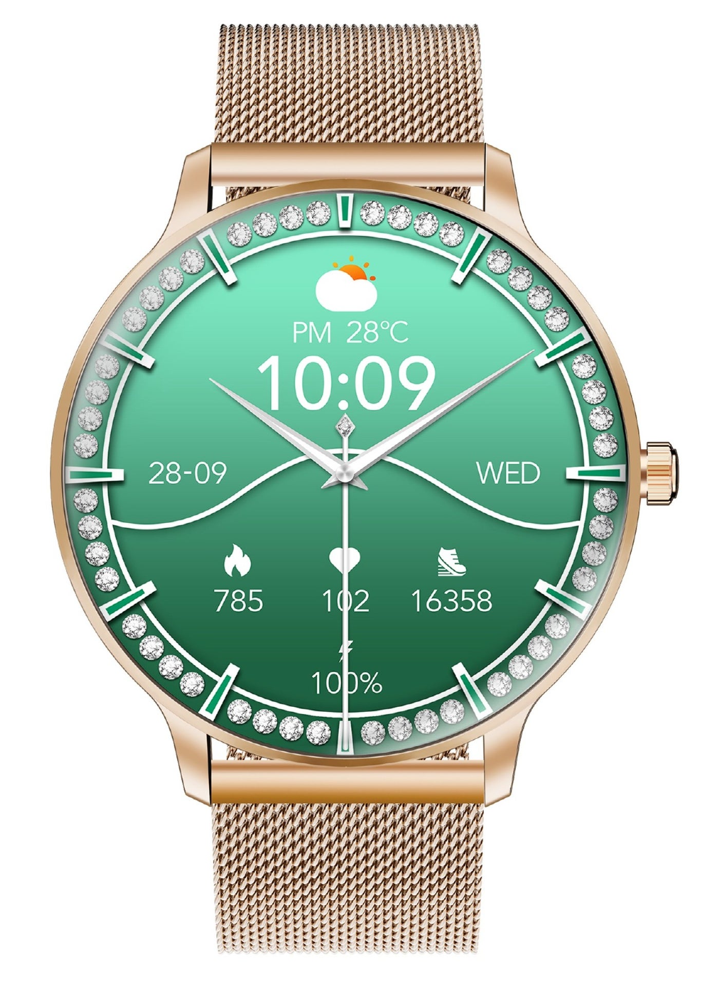 Compare Smartwatch with Round 1.32AMOLED Display, 3D Spherical Curved Glass, 100+Sports Modes, Heart Rate Sensor, Blood Pressure, Oxygen Monitor, Bluetooth Calling, IP68 Water Resistance, Rose Gold at KSA Price
