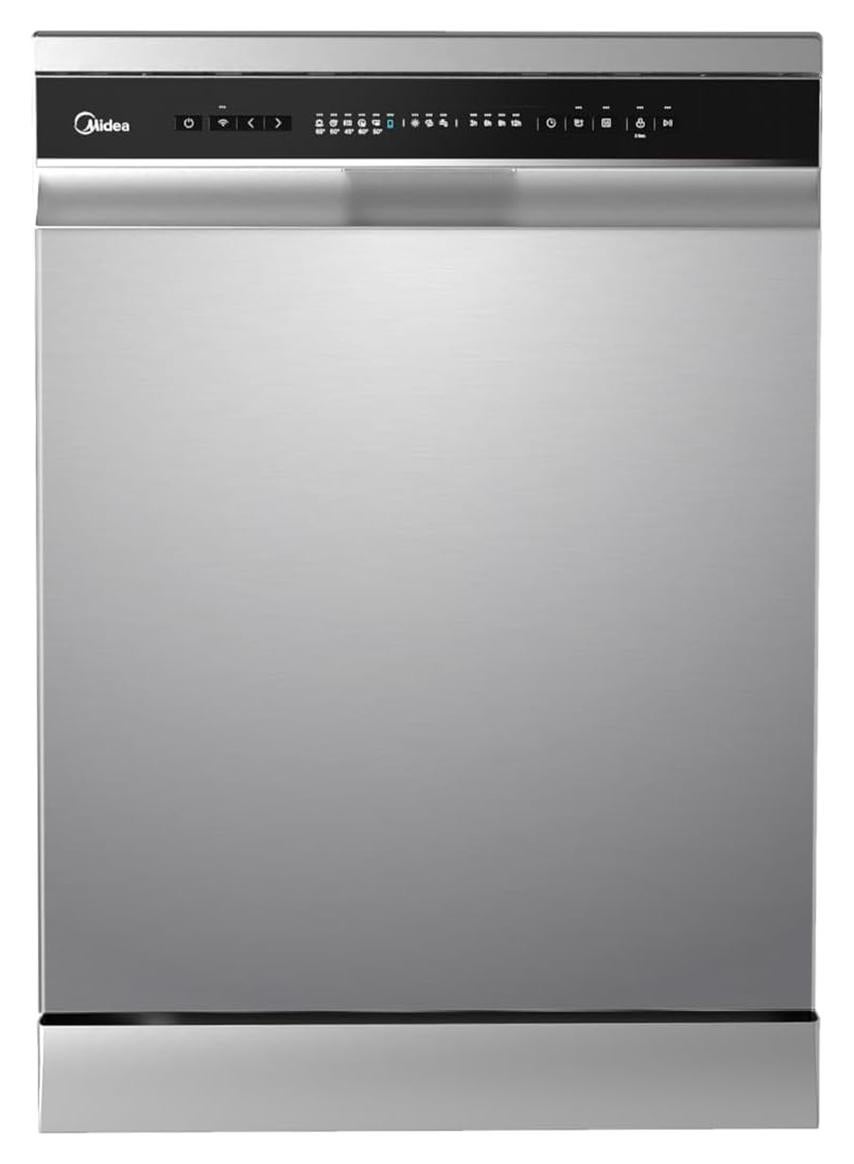 Compare Smart Freestanding Dishwasher, 14 Place Settings, 8 Programs, WiFi, Delay Start & Half Load Function, Silent & High Energy Efficient, Rapid Wash, Child Lock, Self Cleaning WQP14W7633CS Silver at KSA Price