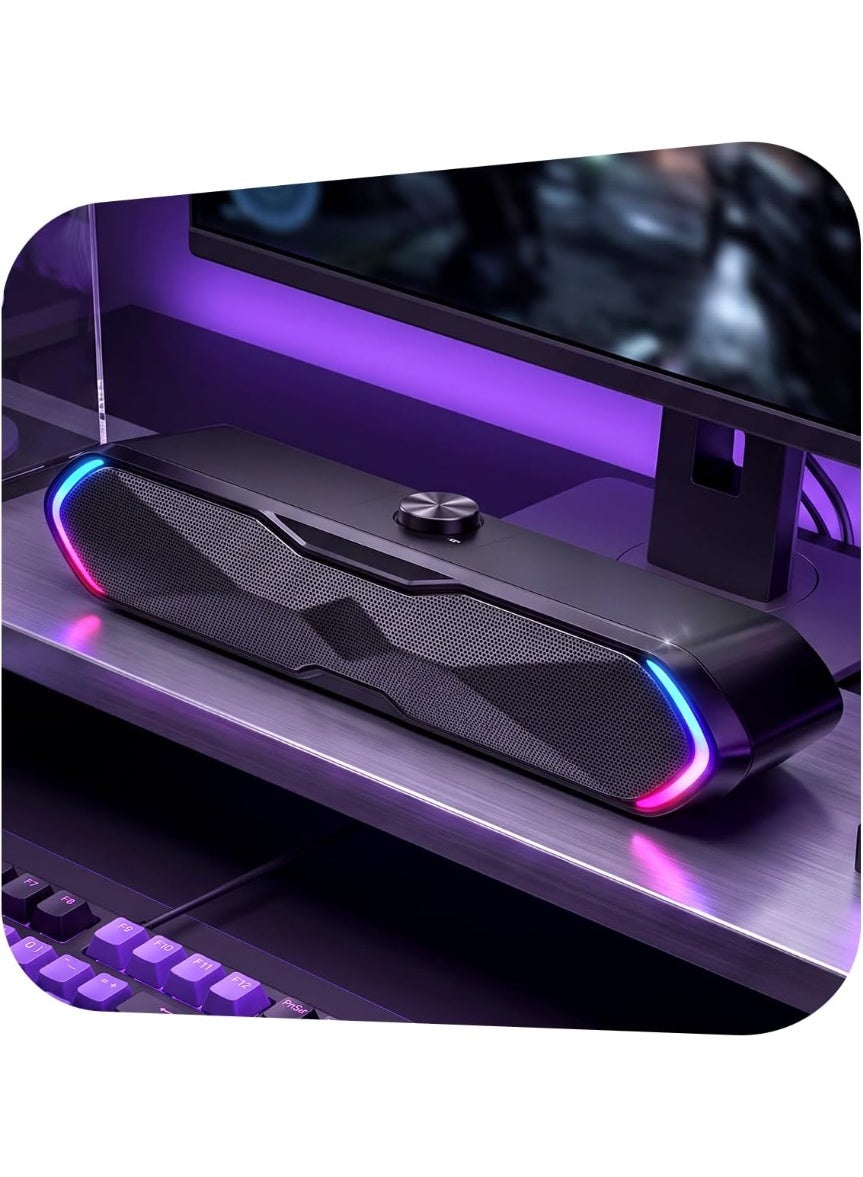 Computer Speakers Gaming USB A/C Powered Wired…