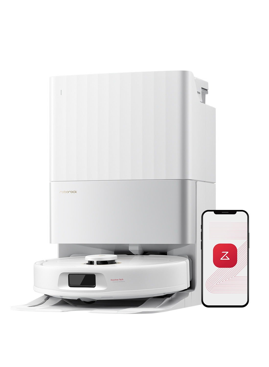 Compare roborock Qrevo 5AE Robot Vacuum and Mop, FlexiArm Edge Mopping, 12,000Pa Suction, Dual ZeroTangle System, Smart Obstacle Avoidance, 10mm Mop Lifting, Auto Mop Washing&HeatDrying, SelfEmptying&Refilling, White at KSA Price