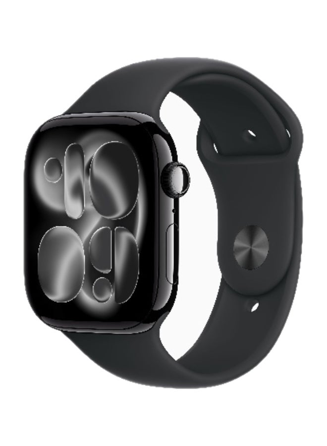 Compare Watch Series 11 GPS + Cellular 46mm International Version Jet Black Aluminium Case With Black Sport Band  ML at KSA Price