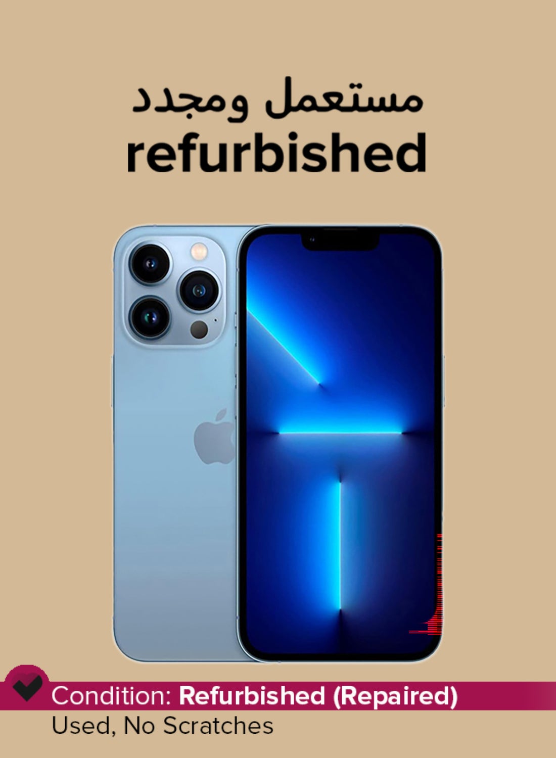 Compare Refurbished  iPhone 13 Pro 128GB Sierra Blue 5G With Facetime  International Version at KSA Price