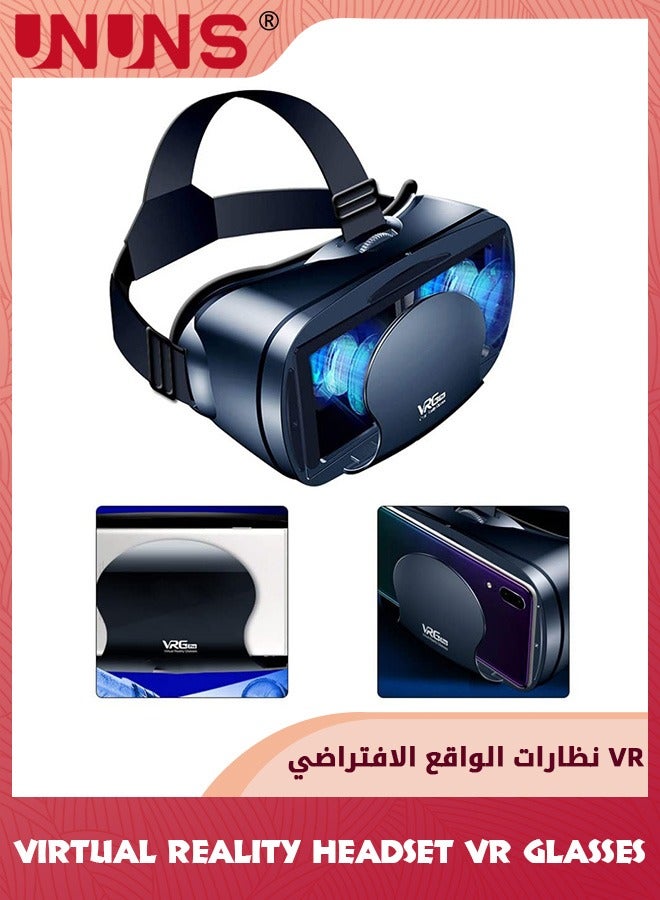 Compare VR Headsets,Virtual Reality Headsets,3D Glasses VR Goggles For TV Movies Video Games,Stereo VR Headphones Helmets Compatible With iPhoneAndroid 57 Screen,VR Headsets For Kids Adults,Black at KSA Price