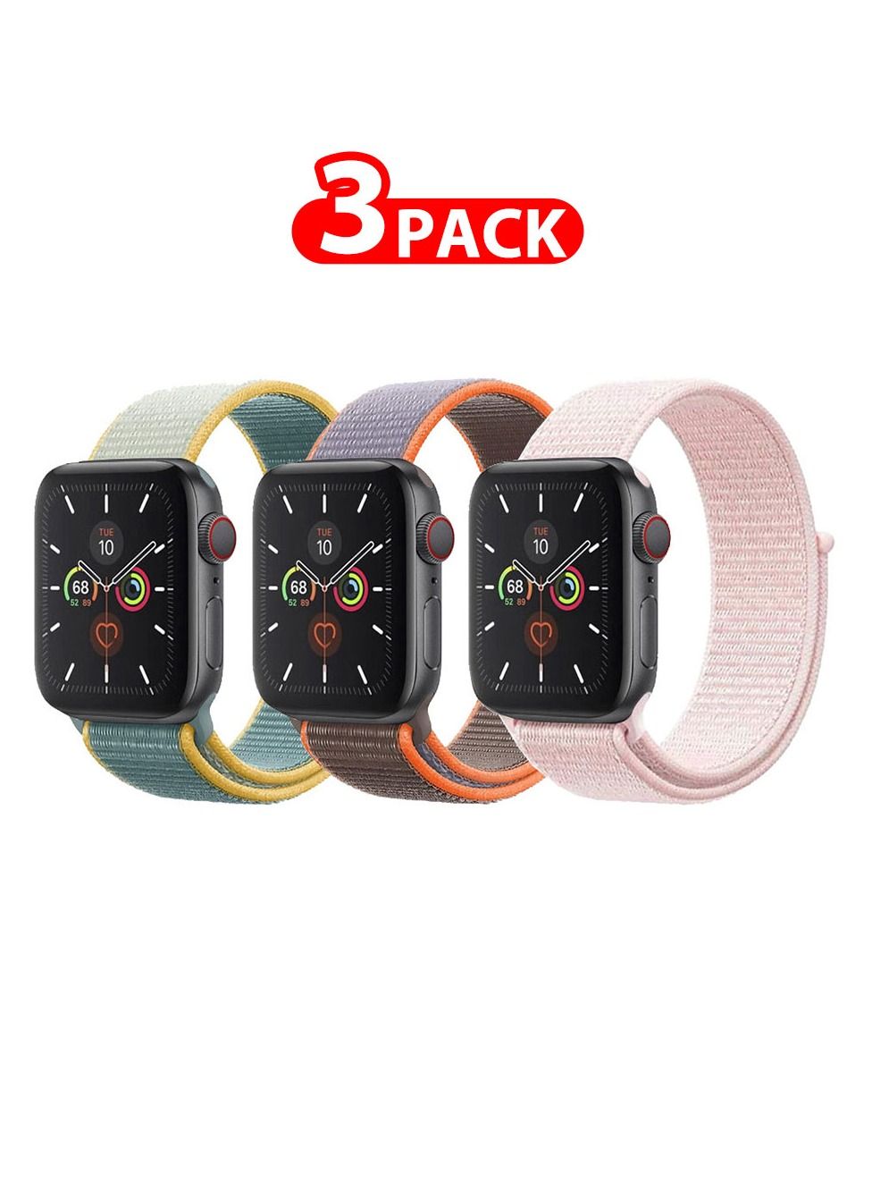 3 Pack For Apple Watch 41mm 40mm 38mm Nylon…