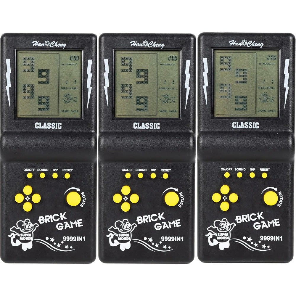 Compare Handheld Brick Game Console 3.5 Inch Large Screen Black Building Block Electronic Game Tank Racing With 23 Classic Games For Adults Or 1 PCS at KSA Price