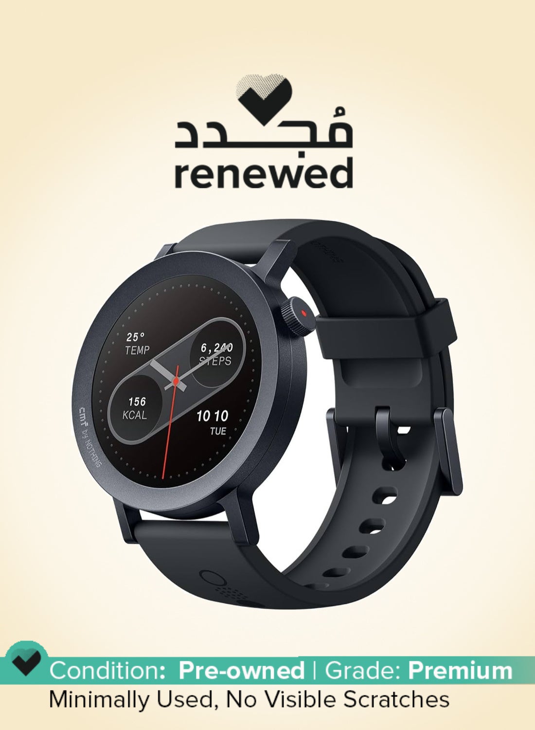 Compare Renewed  Watch Pro 2 Smartwatch with AMOLED Display, Bluetooth Calling, Heart Rate & SpO₂ Monitor, 11Day Battery Life  Dark Grey Dark Grey at KSA Price