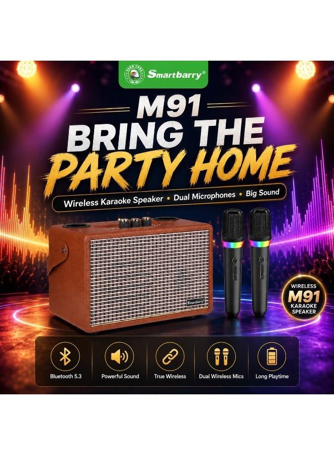 M91 Portable Bluetooth Karaoke Speaker With Dual…